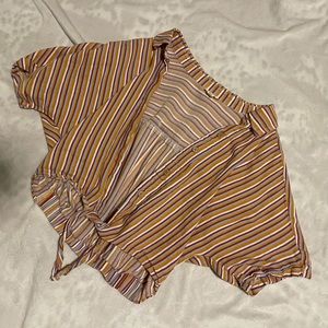 Garage cropped button/tie up